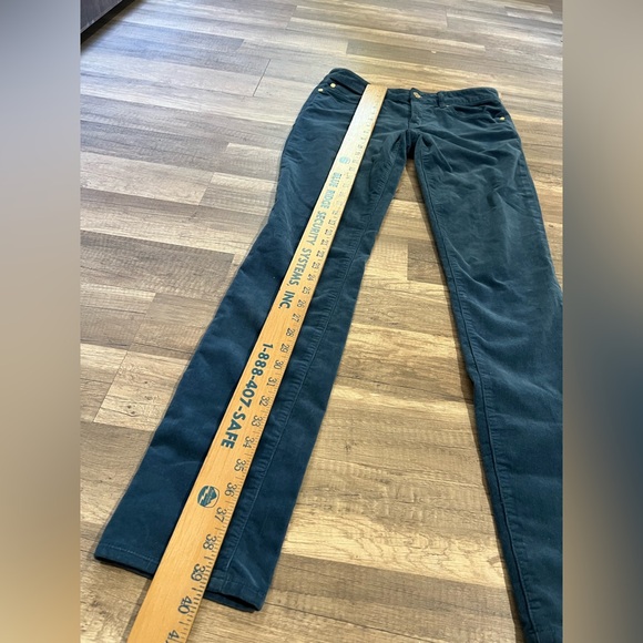 Tory Burch Woman’s Super Skinny Teal Corduroy Cotton Blend Low Rise Jeans 27 - Picture 7 of 16